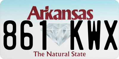 AR license plate 861KWX