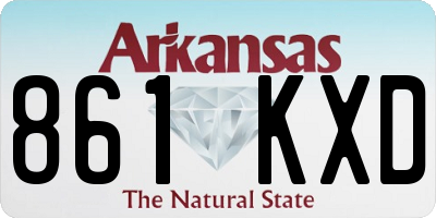 AR license plate 861KXD