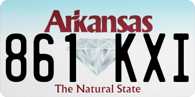 AR license plate 861KXI