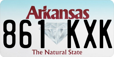 AR license plate 861KXK