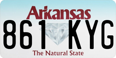 AR license plate 861KYG