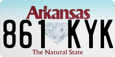 AR license plate 861KYK