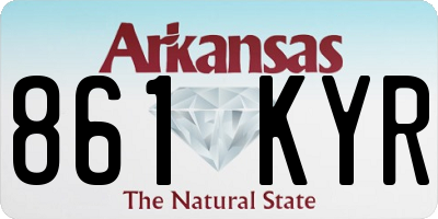 AR license plate 861KYR
