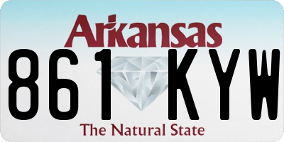 AR license plate 861KYW