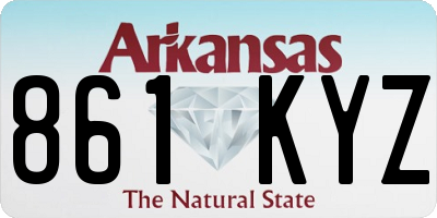 AR license plate 861KYZ