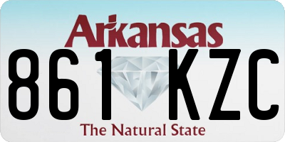 AR license plate 861KZC