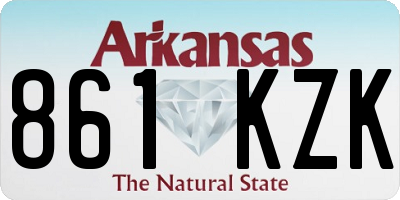 AR license plate 861KZK