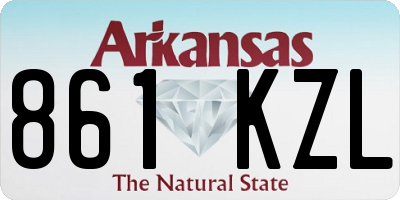 AR license plate 861KZL