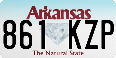 AR license plate 861KZP