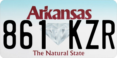 AR license plate 861KZR