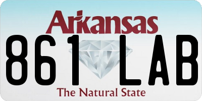 AR license plate 861LAB