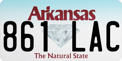 AR license plate 861LAC