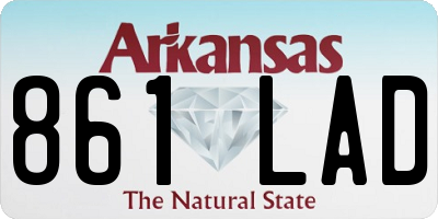 AR license plate 861LAD