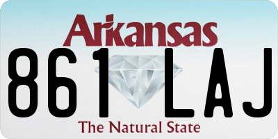 AR license plate 861LAJ