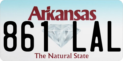 AR license plate 861LAL
