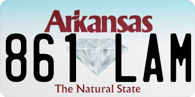 AR license plate 861LAM