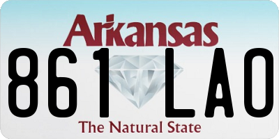 AR license plate 861LAO