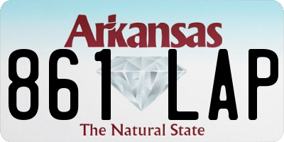 AR license plate 861LAP