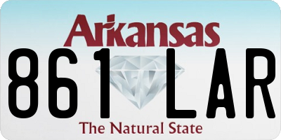 AR license plate 861LAR