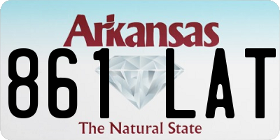 AR license plate 861LAT
