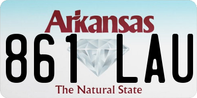 AR license plate 861LAU