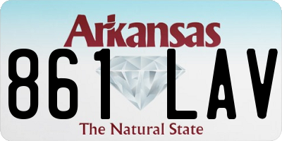 AR license plate 861LAV