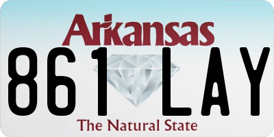 AR license plate 861LAY