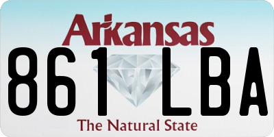 AR license plate 861LBA