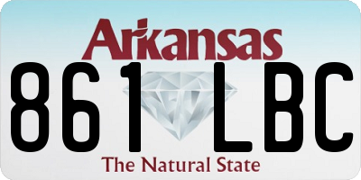 AR license plate 861LBC