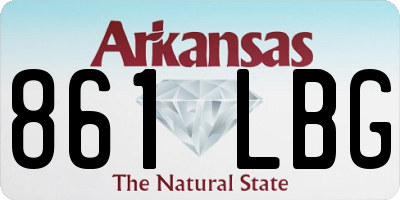 AR license plate 861LBG
