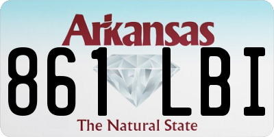 AR license plate 861LBI