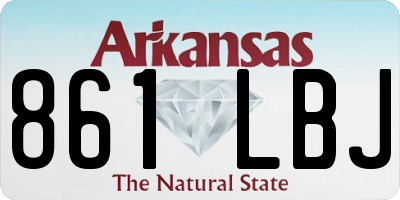 AR license plate 861LBJ