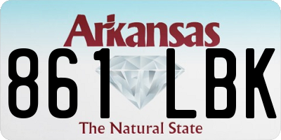 AR license plate 861LBK