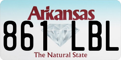 AR license plate 861LBL