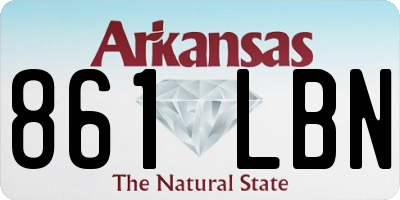 AR license plate 861LBN