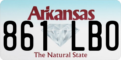 AR license plate 861LBO