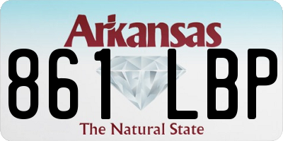 AR license plate 861LBP