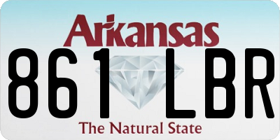 AR license plate 861LBR
