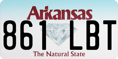AR license plate 861LBT