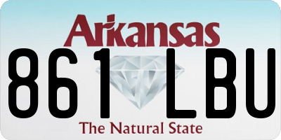 AR license plate 861LBU