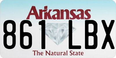 AR license plate 861LBX