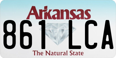 AR license plate 861LCA