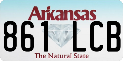 AR license plate 861LCB