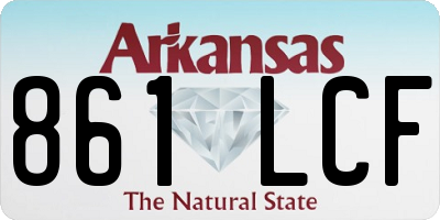 AR license plate 861LCF