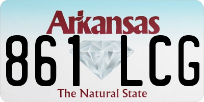 AR license plate 861LCG