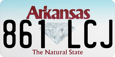 AR license plate 861LCJ