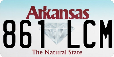 AR license plate 861LCM