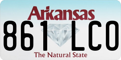 AR license plate 861LCO