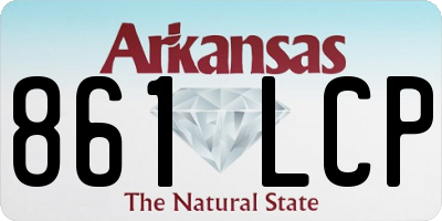 AR license plate 861LCP