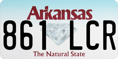 AR license plate 861LCR